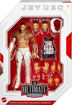 WWE USOS アルティメットエディション　フィギュア　新品　ジェイ・ウーソ Amazon.co.jp: Mattel WWE アルティメットエディション Jey USO